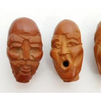 3 Chinese gesneden Olive Hediao Pit Nut kralen